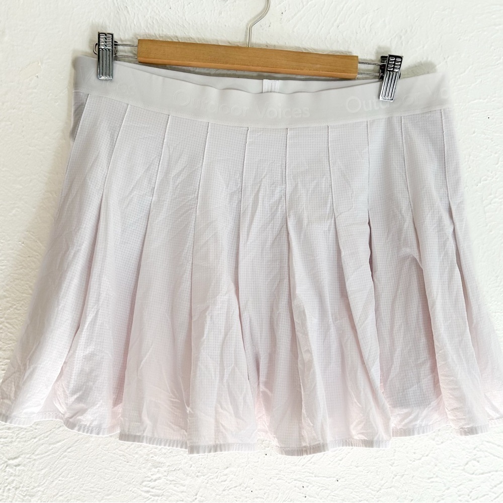 Outdoor Voices Court Exercise Pleated Skort White XL - Picture 2 of 6